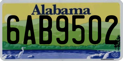 AL license plate 6AB9502