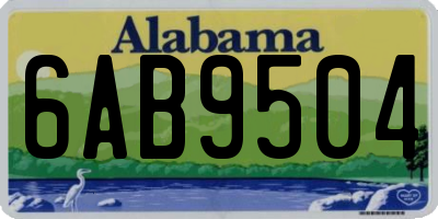 AL license plate 6AB9504