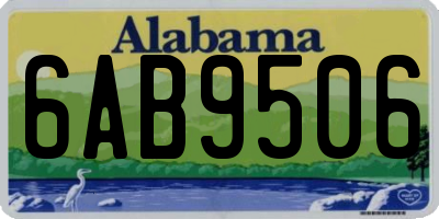 AL license plate 6AB9506