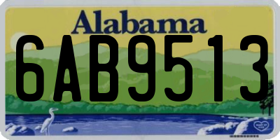 AL license plate 6AB9513