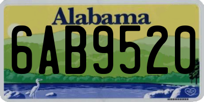 AL license plate 6AB9520