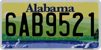 AL license plate 6AB9521
