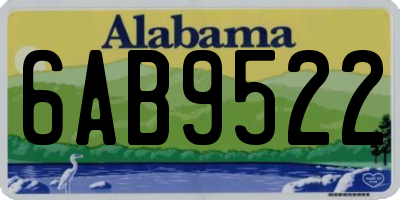 AL license plate 6AB9522