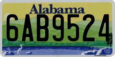 AL license plate 6AB9524