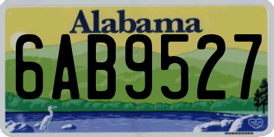 AL license plate 6AB9527