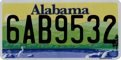 AL license plate 6AB9532