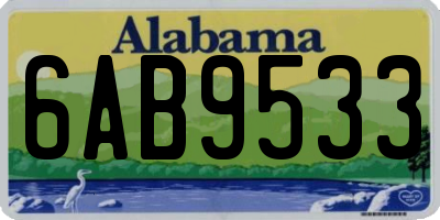 AL license plate 6AB9533
