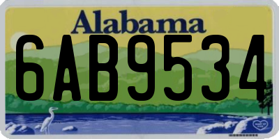 AL license plate 6AB9534