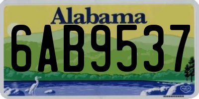 AL license plate 6AB9537