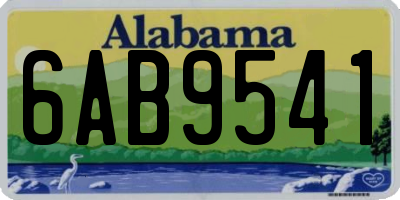AL license plate 6AB9541