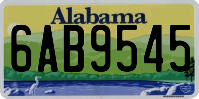 AL license plate 6AB9545