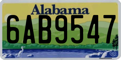 AL license plate 6AB9547