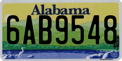 AL license plate 6AB9548