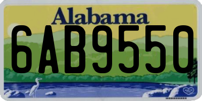 AL license plate 6AB9550