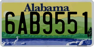 AL license plate 6AB9551