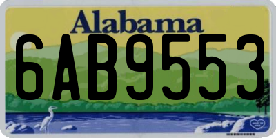 AL license plate 6AB9553