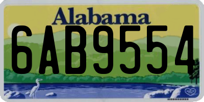 AL license plate 6AB9554
