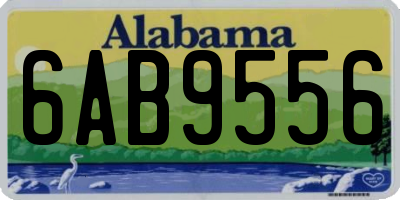 AL license plate 6AB9556