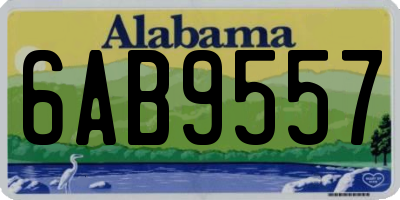AL license plate 6AB9557