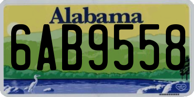 AL license plate 6AB9558