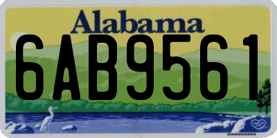 AL license plate 6AB9561