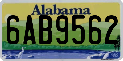 AL license plate 6AB9562
