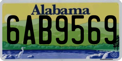 AL license plate 6AB9569