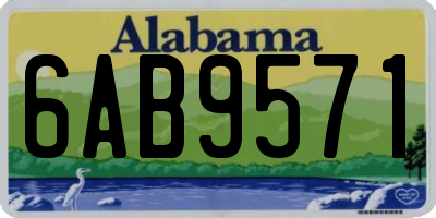 AL license plate 6AB9571