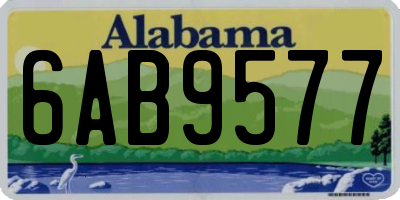 AL license plate 6AB9577