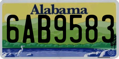 AL license plate 6AB9583