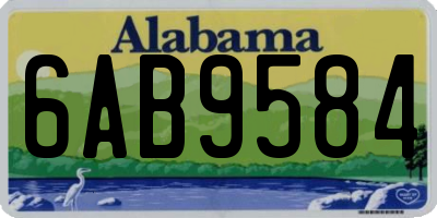AL license plate 6AB9584