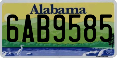 AL license plate 6AB9585