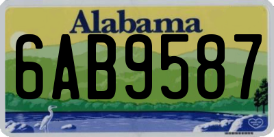 AL license plate 6AB9587