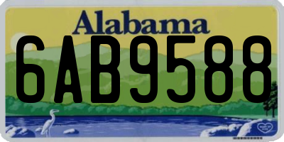 AL license plate 6AB9588