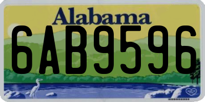 AL license plate 6AB9596