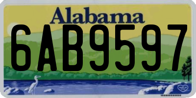 AL license plate 6AB9597