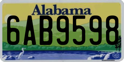 AL license plate 6AB9598