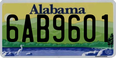 AL license plate 6AB9601