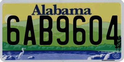AL license plate 6AB9604