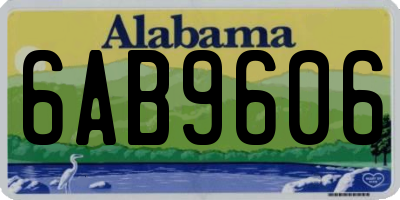 AL license plate 6AB9606