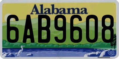 AL license plate 6AB9608