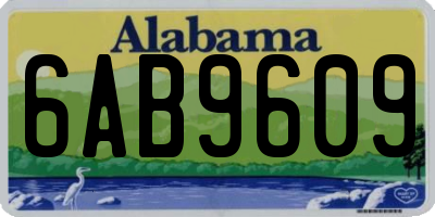 AL license plate 6AB9609