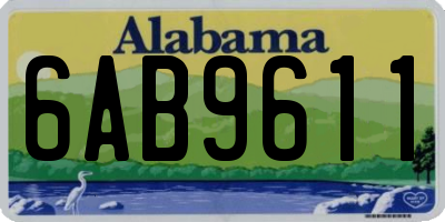 AL license plate 6AB9611