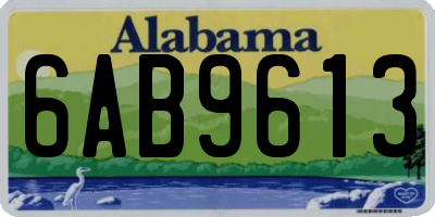 AL license plate 6AB9613