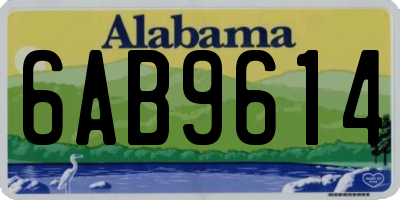 AL license plate 6AB9614