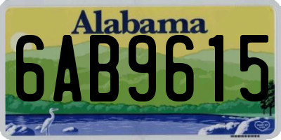 AL license plate 6AB9615