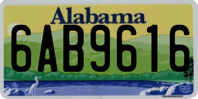 AL license plate 6AB9616