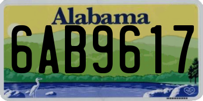 AL license plate 6AB9617