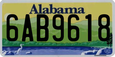 AL license plate 6AB9618