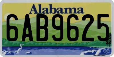 AL license plate 6AB9625